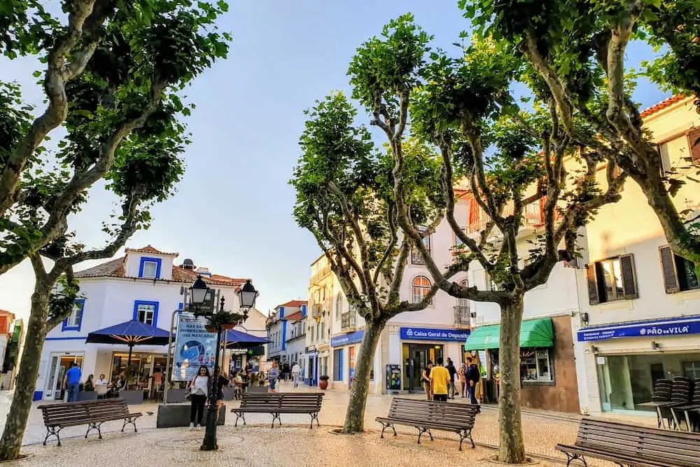 The central square in Ericeira called Jogo da Bola