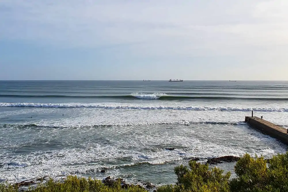 Amazing waves on a big day at Praia das Moitas in Monte Estoril